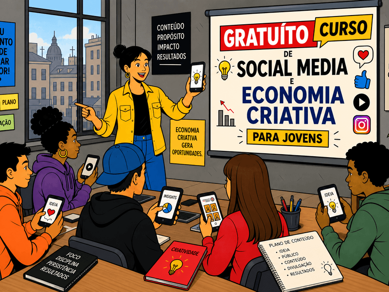 Curso gratuíto de social media e economia criativa